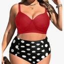 Tempt Me Women Plus Size Underwire Bikini - Two Piece High Waisted Swimsuits Bathing Suit 2025 Swimwear, Size 14 plus