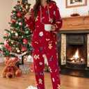 ZAFUL Women's Fuzzy Fleece Pajamas Sets Loungewear Long Sleeve pocket Casual Hoodies and Pants Set 2 Piece Fluffy Sleepwear (Silver, S)