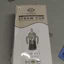 GROSMIMI Spill Proof no Spill Magic Sippy Cup with Straw with Handle for Baby and Toddlers, Customizable, PPSU, BPA Free 10 oz (Beige)