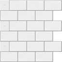 LONGKING 10-Sheet Peel and Stick Tile for Kitchen Backsplash, 12in x 12in Bright White Subway Tile with Grey Grout