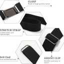 Kajeer Kids Belts 2 Pack for Boys Girls Elastic,Adjustable Silver Square Buckle Boy Toddler Belt for School Uniforms Causal
