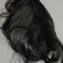 HANNE Natural Black Shoulder Length Bob Wig for Women Short Straight Hair Middle Part Heat Resistant Bob Wigs for Daily Use or Party (Black)