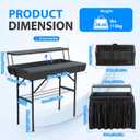 Nice C 4 ft Folding Ice Cooler Table, Party Cooler, Grazing Table with Drain, Bar Cooler Tables, with Matching Skirt, Storage Shelf (Black), 48 inches x 38 inches x 32 inches