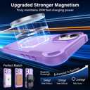 Designed for iPhone 16 Case with Magnetic Stand [Military Drop Protection][Compatible with Magnet] Shockproof 16 Phone Case with Ring Holder, Purple