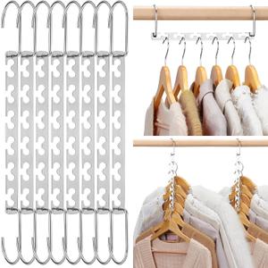 HOUSE DAY Space Saving Hangers for Clothes 12 Pack, Heavy Duty Hanger Organizer 30 Lbs Capacity, Metal Magic Hanger, Sturdy Multi Hangers, Closet Space Saver Closet Organizers and Storage