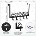 AceOrbit Dog Paws Over The Door Hooks Hanger Wall Mount Towel Hanger Door Holder Organizer 5 Hooks Kawaii Farmhouse Rustic Coquettish Style Decor for Bedroom Bathroom Towel Hat Clothes