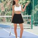 LouKeith Pleated Tennis Skirt High Waisted Golf Skirts with Shorts Pockets Casual Workout Athletic Skorts for Woman (Black, M)