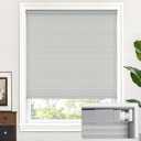 LazBlinds Cordless Cellular Shades, No Tools No Drill Light Filtering Honeycomb Shades Pleated Blinds for Windows, 43'' W x 64'' H, Light Grey
