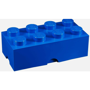 LEGO Classic BLUE Brick Storage Box with 8 Knobs, Bright Blue