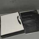 ReliThick 12 Pack Metallic Paper Gift Bag with Handles and Tissue Paper 11.8 x 10 x 4'' Thank You Favor Bag for St. Patrick's Day Wedding Bridesmaid Groomsman 5 Senses Gifts (White,Black)