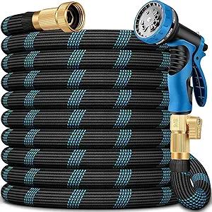 100 FT Non-Expandable Garden Hose, 2026 New Upgraded Flexible Water Hose, Ultra Lightweight Non-Expanding hoses with 10 Function Sprayer, Leak proof, Pressure Resistant for Yard, Outdoor