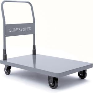 Bhaerynden Folding Platform Hand Truck, 660 lb Push Cart Dolly with Quiet Wheels, 35.0 x 21.7 in, Graphite Grey