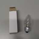 40W Incandescent Torpedo Tip Chandelier with Crystal Clear Incandescent Light Bulbs Tip Light Bulb and Medium E26 Candelabra Base (6 Pack)