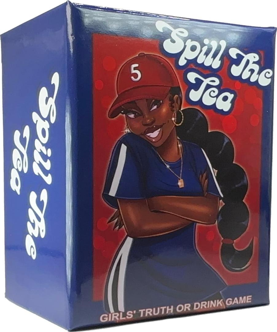 Spill The Tea  Black-Owned Girls' Night Drinking Card Game, Perfect for Bachelorette Parties and Fun Girl Talk