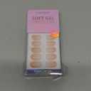 BTArtbox Square Ombre Press On Nails -Soft Gel Press On Nails Short with Nail Glue, 15 Sizes - 30 Reusable Fake Nails Kit, Vanilla Cream