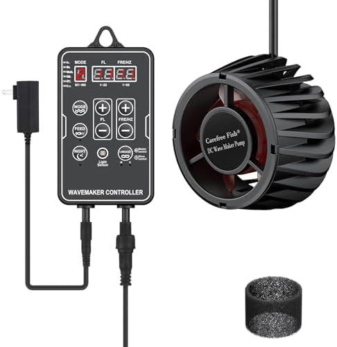 Carefree Fish Aquarium DC24V Magnetic Wave Maker 3600Gph 20W with Digital Led Display Controller Quiet and Powerful Powerhead Variable Frequency Circulation Pump for Freshwater and Saltwater