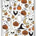 Autumn Phone Case Fall Leaves Cover Compatible with iPhone 13 Pro, Cute Funny Halloween Ghost Moon Pumpkin Pattern Case for Girl Men and Women, Trendy TPU Bumper Phone Case for iPhone 13 Pro