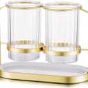 Utensils Silverware Holder with Metal Bracket, Cutlery Caddy, Flatware Spoon Fork Knife Tabletop Organizer for Party Kitchen Dining Room - Gold