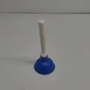 Coralpearl Drain Plunger, Small Hand Force Plumber Helper, Little 4 inch Cup Clog Remover, Tiny Rubber Unclogger in 9" Short Handle for Kitchen Sink, Bathroom Toilet, Shower Bath Tub (Blue)
