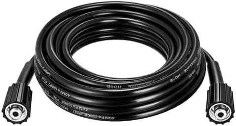 Pressure Washer Hose 26.3 Ft, 1/4" ID M22-14mm Brass Fitting, 3600 PSI Kink-Resistant Universal Electric Power Wash Hose for Replacement