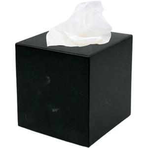 Natural Marble Tissue Box Cover, Black Bathroom Accessories, Tissue Box Cover Square Marble, Tissue Box Holder for Your Luxury Bathroom Accessories, Black Tissues Cube Box Cover