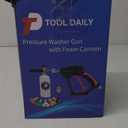 Tool Daily Short Pressure Washer Gun with Foam Cannon, 1/4 Inch Quick Connector, with 5 Pressure Washer Nozzle Tips, 1 Liter