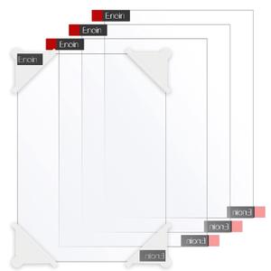 Enoin 4pcs 12x16 Inch Clear Acrylic/Plexiglass Sheet 0.060" 1/16 Inch Thick, Plastic Sheet Transparent Board Panel for Glass, DIY Project,Picture Frame, Paintings, Art Craft