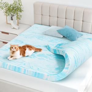 NEWBULIG Mattress Toppers Memory Foam Twin XL, 2 Inch Thick Bed Topper Pad Cooling Gel Infused Soft Comfy Padding Breathable for Sleeper Sofa Couch RV Camper, CertiPUR-US Certified