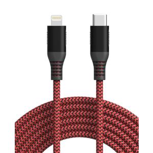 Long USB C to Lightning Cable 26FT Nylon Braided - Apple MFi Certified Extra Long Fast iPhone Charger Cord with PD Power Delivery & 480Mbps Data Transfer for iPhone 14, 13, 12, 11, X, XS, XR, 8, 7 (Red)
