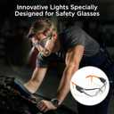 Rechargeable LED Safety Glasses for Mechanics - Ultra-Bright Built-in Cordless Work Light, Clear Anti-Fog Transparent Lenses, Ideal for Auto Repair, Under-Hood Tasks & Dark Workspaces​