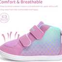 WateLves Toddler Wide Barefoot Shoes Boys Girls Little Kid High Top Minimalist Sneakers | Zero-Drop Healthy Sole | Natural to Grow (Fish Scale)