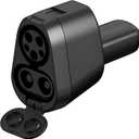 2-in-1 CCS & J1772 to Tesla Adapter | Combo J1772 80A/240AC and 500V/250KW Fast CCS | Compatible with Tesla Model S/3/X/Y/Cybertruck | Works with Electrify America, Blink, ChargePoint, EVgo Station