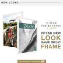 MCS Museum Poster Frame 24x36 White Woodgrain, Vertical & Horizontal Wall Hanging Large Picture Frame for Photos, Posters & Art Prints (1-Pack)