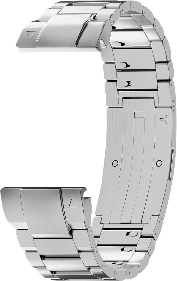 LDFAS Fenix 8/7/6/5 Band, 22mm Titanium Metal [Super Scratch Resistant] Quick Easy Fit Watch Strap Compatible for Garmin Fenix E/7 Pro/6 Pro/5 Plus/quatix 7/Instinct 2 Bands