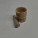 Handcrafted Mango Wood Mortar and Pestle - Perfect for Grinding Herbs, Spices, Garlic, Nuts - Versatile Kitchen Tool for Guacamole, Salsa, and More (Brown) - CLEENTABLE