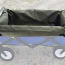 UpBloom - Patent Pending Wagon Liner and Cover with Easy Unloading Handles - Heavy Duty and Waterproof Accessories for Folding Utility Carts, Portable Beach, and Wheelbarrow Styles (36" x 22" x 13")