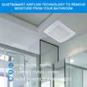 Tech Drive Bathroom fan 50-80-100 CFM DC Energy-Saving Motor,Very Quiet Ventilation and Exhaust Fan, Ceiling or Wall Mounted Fan, CFM Adjustable,White