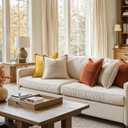 MIULEE Decorative Throw Pillow Covers for Couch Bed Livingroom 18x18 Inch Set of 2 Blue Boho Accent Throw Pllows Broadside Striped Patchwork Soft Corduroy Spring Coastal Pillowcases