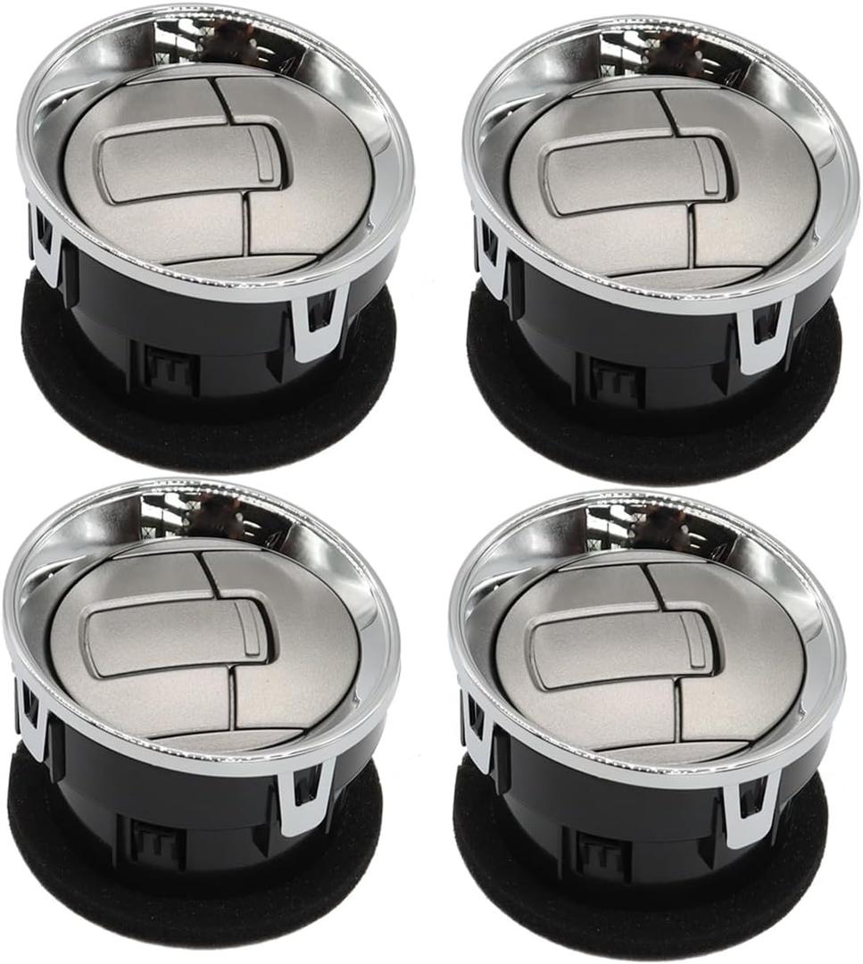 4 Pcs Front Interior Dashboard Louvre AC Heater Vent Chrome Set Compatible with 2009-2014 F Series 150 9L3Z-19893-CA 9L3Z19893AA CL3Z-19893-EA (4)