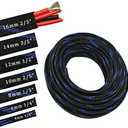 30ft PET Expandable Sleeving Wire Cable Sleeve (1/6", Steel Blue&Black)