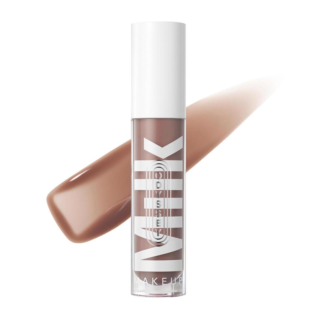Milk Makeup Odyssey Lip Gloss Non-Sticky, Hydrating + Sheer-Tinted Gloss with Long-Lasting, High Shine Finish Vegan Formula Nourishes with Jojoba Oil
