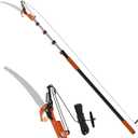 LAANPOLE 26FT Reach Tree Trimmer, Manual Pole Saw with 5-20FT Extension Pole, Tree Pruner Extendable for High Tree Branch Trimming Pruning Cutting