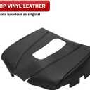 KBH Car Center Console Armrest Cover Replacement for Cadillac Escalade 2015 2016 2017 2018 2019 2020, Vinyl Leather Upholstery, Anti-Scratch, Black (Leather Part Only)