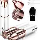 Eyebrow Facial Trimmer: 2 in1 Rechargeable Facial Hair Removal and Eyebrow Shaver - Face Lips Body Painless Facial Razor with Replacement Heads