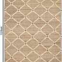 FRELISH DECOR Hand Woven Jute Area Rug 8'x10'- Geometric Design (Natural)