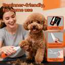 Dog Paw Trimmer with LED Light, Low Noise and USB Rechargeable, Safe Rounded-Tip Scissors, Paw Trimmers for Dog's Feet, Ears, Face and Rump