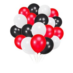 300 Pack Red Black White Balloons 100 of each of the 3 colors 12 inch Red White Black Latex Party Balloon Bulk for Various Party Events Decorations