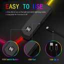 RGB Gaming Mouse Pad, Large Mousepad with Led Light, Gaming Accessories Keyboard Pad for Desk, Non-Slip Rubber Base Big Mouse Mat for Gamer, 31.5 X 11.8 Inch, Japanese Streets