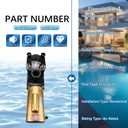 W3SP2607X10 Super Pool Pump 1HP 50Hz 230V Replacement for Hayward SP2607X10,Single Speed Pool Pump Suitable for Above and In Ground Pools and Spa