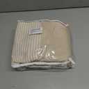 Boho Beige Shower Curtains for Bathroom Cotton Striped Shower Curtain with Tassel 72 X 72